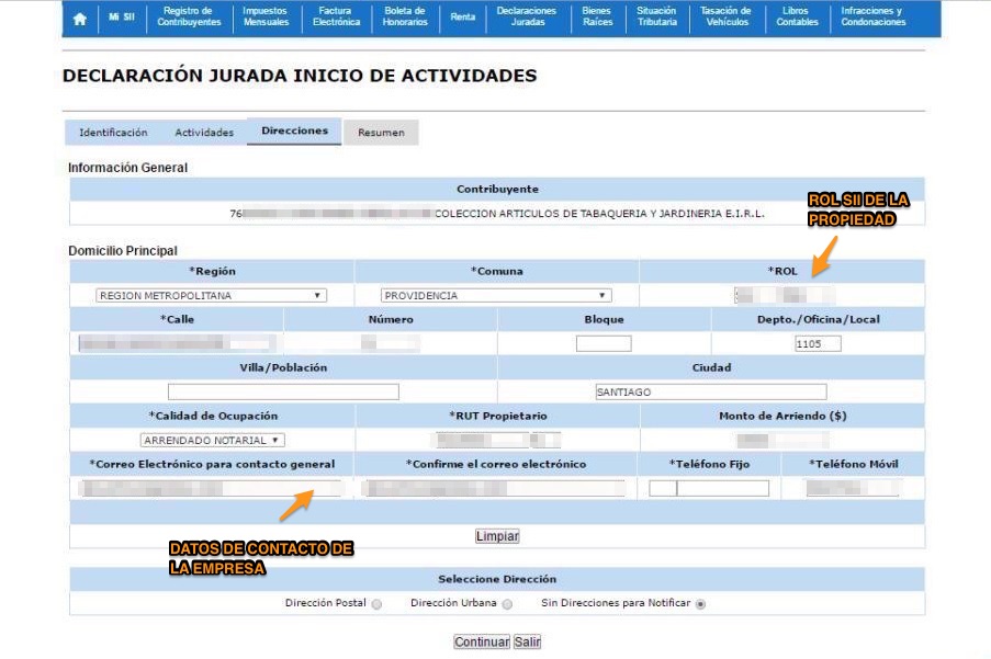 Paso 7 para el Inicio de Actividades Online en SII.CL