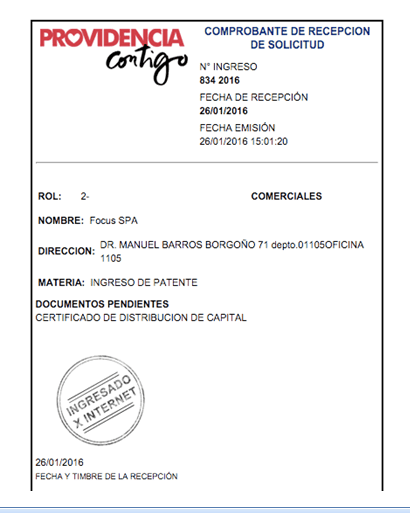 Patente Municipal Providencia Online 5.0