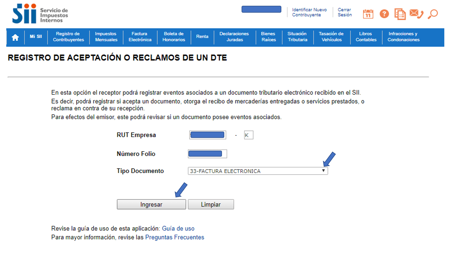 Acuse de recibo Facturación electrónica f29 paso 8