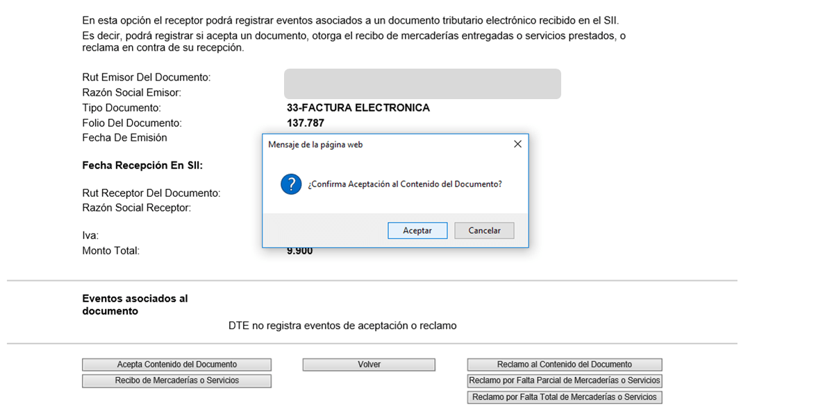 Acuse de recibo Facturación electrónica f29 paso 11